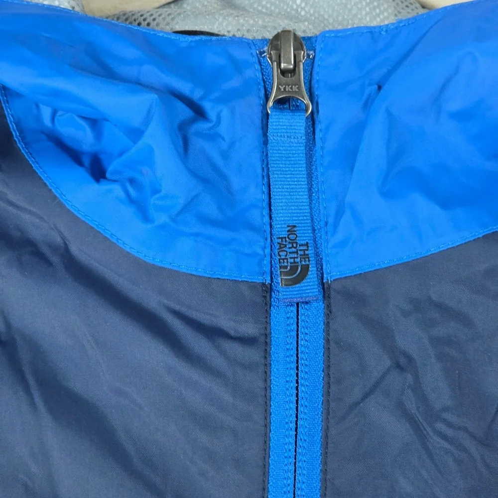 The North Face Windbreaker Jacket Boys XL 18/20 Blue Excellent Hooded Full Zip